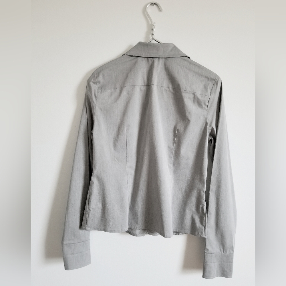 Worthington Silver Button Down Shirt Size 10 - Picture 2 of 7